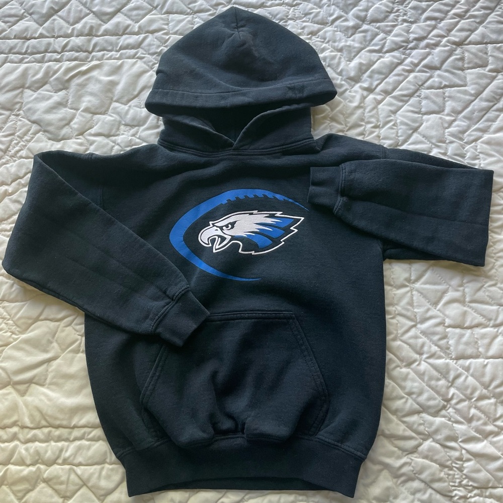 Eagle Football Youth Hoodie Size S Black